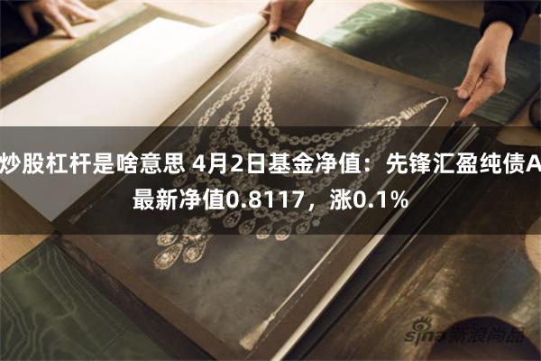 炒股杠杆是啥意思 4月2日基金净值：先锋汇盈纯债A最新净值0.8117，涨0.1%