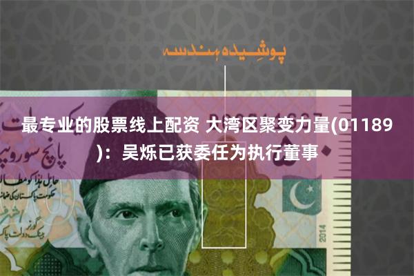 最专业的股票线上配资 大湾区聚变力量(01189)：吴烁已获委任为执行董事
