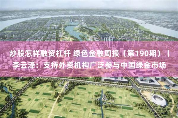 炒股怎样融资杠杆 绿色金融周报（第190期）丨李云泽：支持外资机构广泛参与中国绿金市场